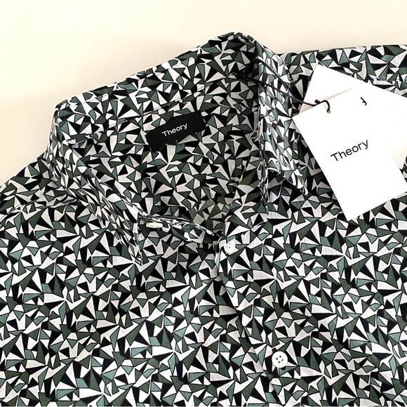 Theory Abstract Print Irving Short Sleeves Shirt - Picture 8 of 11